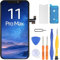 LL Trader LCD Display für iPhone 11 Pro Max Bildschirm Ersatz 6.5'' Touchscreen iPhone 11 Pro Max Display Digitizer iPhone 11 Pro Max Rahmen Montage Reparaturwerkzeug mit Modell A2161, A2220, A2218