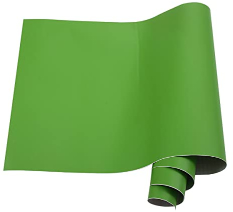 Queenbox 50x100cm Rotolo di Involucro in Vinile Opaco per Auto, Pellicola Protettiva per Verniciatura Autoadesiva, Adesivo Decorativo Solido per Veicoli, Verde Mela