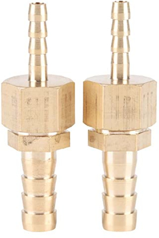 racod4m8,2pcs 4-8mm Brass Fitting Hose Barb Tail Reducer Reducing Plug 2 stücke 4-8mm Messing Schlauch Schnellverschluss Pack Connector Reduzieren Rohrfitting Stecker für Teich Pool Schlauchadapter