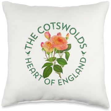 The Cotswolds England UK Roses Girl's Women Gardener's Throw Pillow