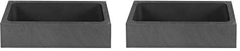 2 StüCk 1 Kg Graphit Barren Form Tiegel Form zum Schmelzen GießEn Raffinieren Gold Silber Metall Aluminium Kupfer Messing