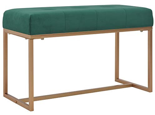 XIAOGUANG Bank, Sitzbank Esszimmer, Küchenbank, Bank Esszimmer, Hockerbank, Pflanzenbank, Betthocker, Sitzecke Küche, 80 cm Grün Samt