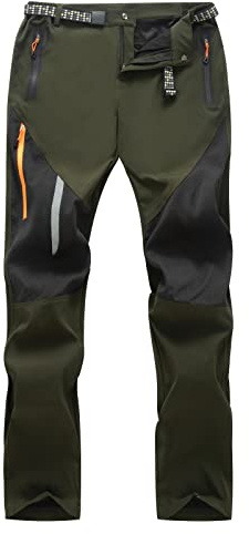 LY4U Pantalones de Escalada Masculinos, Pantalones de Caminar Ligeros y de Secado Rápido, Pantalones Largos Transpirables e Impermeables al Aire Libre Masculinos, Verde M