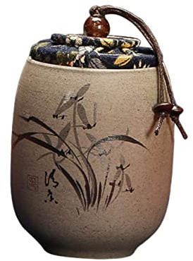 YARNOW Théière Vintage Théières Japonaises Théières Pour Le Thé En Vrac Boîtes À Thé Pot À Thé En Céramique De Porcelaine Poterie Grossière Réservoir De Stockage De Boîte De Thé