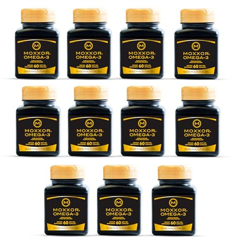 Moxxor Omega 3 New Zealand Green Lipped Mussel Oil Soft gels for Joint Support and Mobility, Heart and Immune Support, No Fishy Aftertaste, 11-Pack, 660Soft gels, 2-Soft gels Per Day, 330 Day Supply