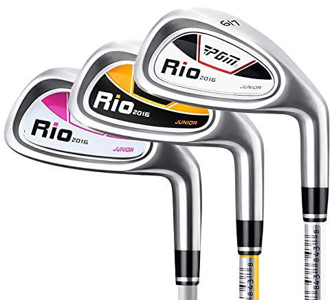Ultimate Junior Golf Irons for Training and Competition - #7 Iron Club for Kids, Golf Irons and Training Rods (age 9-12(white))