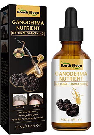 Ganoderma Nutrient Black Hair Serum Grey Hair Recoloring From White To Black Hair frizz Darkening Care Natural Oil Damage