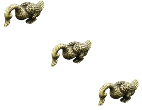 Abaodam 3stücke Mini Retro Brass Ente Dekofigur Einzigartiges Vintage Ornament Für Kreative Wohnkultur Hochwertiges Messing Für Regale Tische Für Freunde Oder Familie