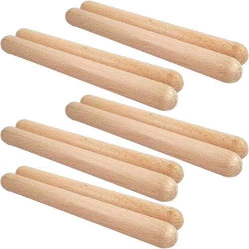 Percussion Sticks Holzhartholz Claves Percussion Instrument Sticks Accessoires Für Kinder Anfänger 8 Zoll