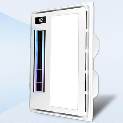 HAILM Extractor Baño con Mando A Distancia Extractor Rectangular con Luz Led Y Altavoz Bluetooth con Escape Operación Bajo Ruido Ventilación Alta Eficiencia