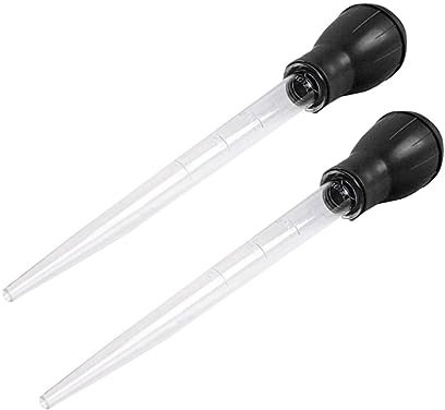 DOITOOL 2pcs 50ml Aquarium Manual Cleaning Pipette Fish Tank Cleaner Tool Black for Gravel Vacuum and Waste Removal in Home Aquariums