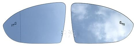 FREEZER Außenspiegel Verstellbar Beheizte Seite Rückspiegel Glas Toter Winkel Assist Für VW Für Golf 7 7,5 VII GTI MK7 GTD GTE R-Linie 2013-2020 Links Rechts (Color : Pair)