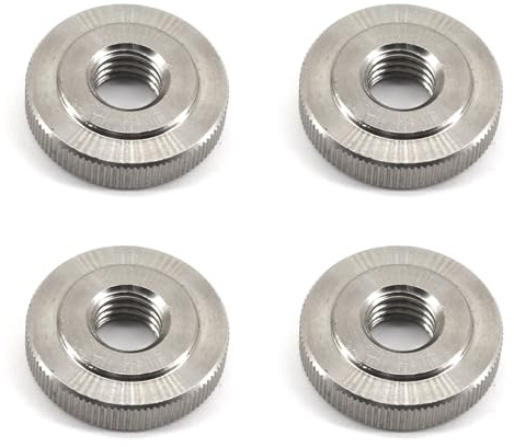 (4 Pieces) M12 Round Knurled Thumb Nut 304 Stainless Steel Metric Thread Nuts Hand Screw Knobs Lock Adjusting Nuts Fasteners for 3D Printer Parts