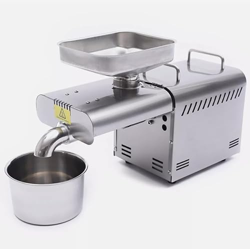 Macchina per olio per piante domestiche, olio automatico, in acciaio inox, per spremiagrumi, olio freddo, estrattore per semi di Tung, arachidi, semi di soia, colza 750 W, 220 V