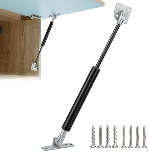 Gasdruckdämpfer, 300N/30kg Hydraulische Gasdruckfeder Hubstütze für Schränke, Türen, Klappfenster, Schiebedächer, Autohauben, Mechanische Geräte (1 Stück, Schwarz)