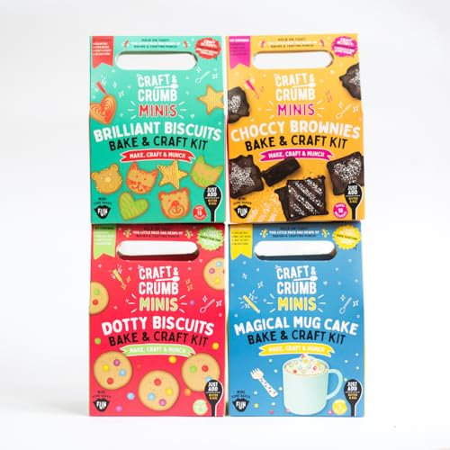Craft & Crumb Minis Mega Bundle of 2 Brilliant Biscuits Bake & Craft Kit - Baking & Craft Kits - Gifts for Kids - Fun Present Ideas