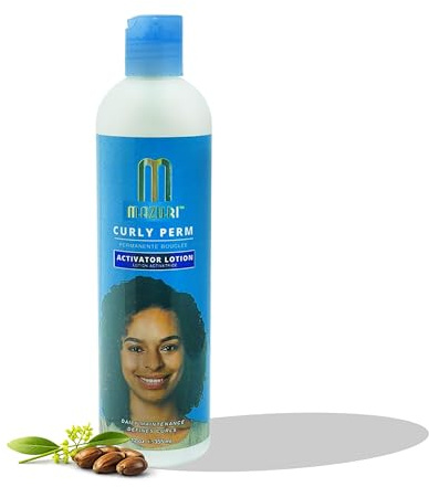 Mazuri Curly Perm Activator Lotion 355ml – Hydrating, Defining Lotion for Natural & Permed Hair, Moisture Locking Formula, Reduces Frizz, Enhances Soft Bouncy, for Daily Use