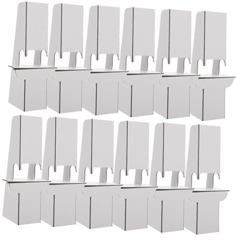 Lurrose Cavalletto Per Confezione Da 12 Mini Cornici in Cartone Supporto Per Artigianato Supporto Portatile Per Da Pittura Sfondo Per Esposizione Artistica