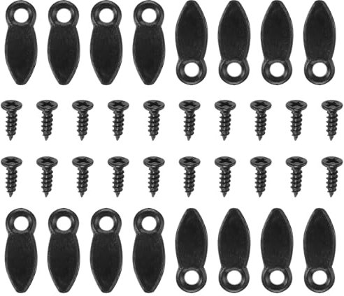 QUARKZMAN 50Pcs Clip de Matériel de Support de Cadre Photo avec 50Pcs Vis Bouton de Rotation Ensemble de Fixations de Cadre Photo pour Accrocher des Photos, Dessins, Noir