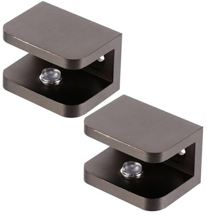 OSALADI 2stücke Glashalterungen Glasclip Für Gestelle Dusche Tür Clip Panel Halterung Fester Glasregalhalter Ohne Kratzen Für