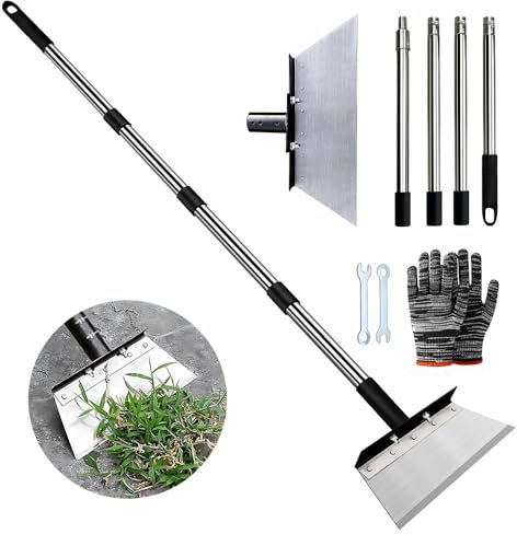 Pala Di Pulizia Multifunzionale Con Manico 163 cm,Pala Raschietto Da Giardino Piatta, Pala Per La Pulizia Del Giardino, Pala Per Diserbo, Per Diserbo, Giardino, Rimozione Del Ghiaccio