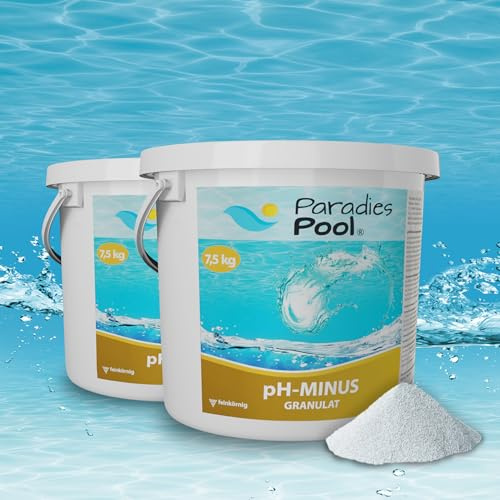 Paradies Pool pH Minus Granulat 15 kg, pH Senker, Schwimmbecken, Pool, Qualität aus Europa
