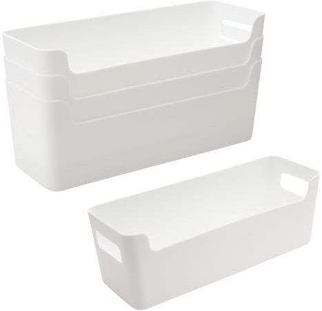 DAWRIS 4 Pezzi Organizer Cassetti Bagno Scatola Portaoggetti Organizer Bagno Porta Oggetti Organizzatore Cassetti per Cosmetici, Calzini, Biancheria intima, Cavi Dati