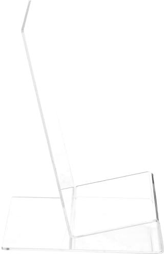 TOYZFRIENDY Présentoir en Acrylique Transparent de L pour Livres et Disques Support de Livres Stable et Solide Porte-Documents Polyvalent pour Bureau et Présentation 1 Pièce