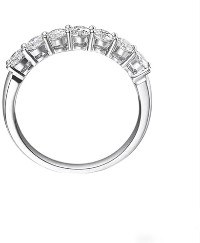 KnSam 18 Karat 750 Weißgold Eheringe Echt, Labor Erstellt Diamant Trauringe Klassiker Rundschliff Weiß, Ring 18K Gold, Gr.49 (15.6)
