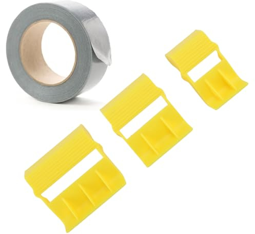 YDuupxe Hand-Klebebandabroller, DIY-Klebebandschneidewerkzeug mit Eckschneideführung, Kompakter Klebebandhalter für Zuhause, Büro, Schule