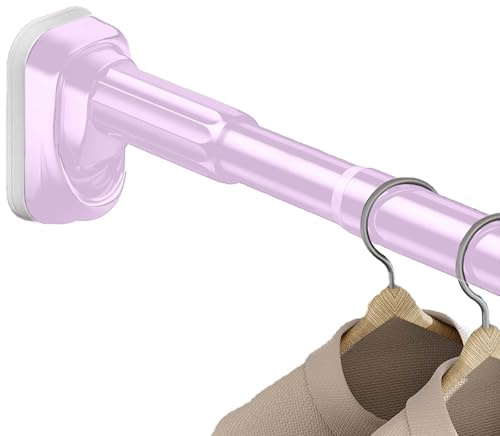 Asta per tenda a tensione regolabile, senza foratura, design a molla resistente, adatta a 40-400 cm, antiscivolo, per bagno, cucina, porte (viola, 110-190 cm)