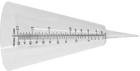 ROMISBABA Pluviometro Conico in Plastica Trasparente Misurino per Pioggia Graduato Fino a 35 CM per Giardino Agricoltura e Monitoraggio Meteorologico All’Aperto