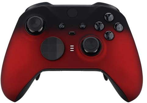 eXtremeRate Coque Avant de Remplacement pour Xbox One Elite Series 2 Manette, Coque Avant Customisé avec Anneaux pour Xbox One Elite Series 2 Manette, Modèle 1797, Dégradé Rouge