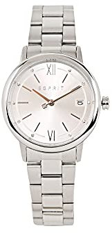 ESPRIT Edelstahl-Uhr mit Zirkonia-Besatz