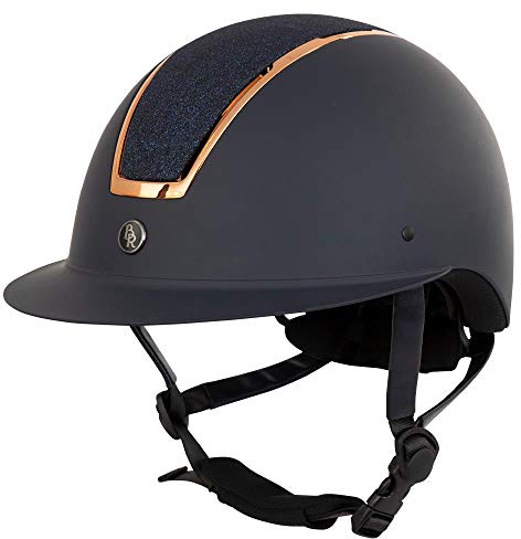 BR Ridhjälm Omega målade glitter – mörkblå-guld – 58–60 cm