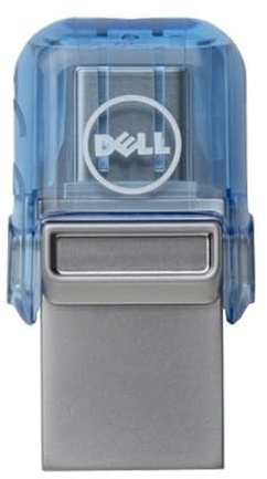 DELL AB135396 Lecteur USB Flash 128 Go USB Type-A/USB Type-C 3.2 Gen 1 (3.1 Gen 1) Bleu, Argent
