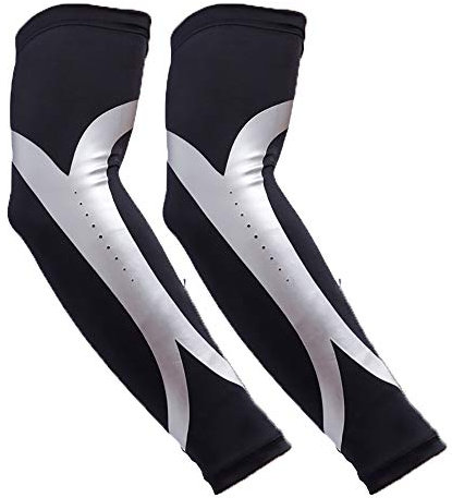 Omenluck 1 Paar Ellenbogenschützer Sport Ellenbogenschützer Pads Basketball Arm Sleeves für Herren