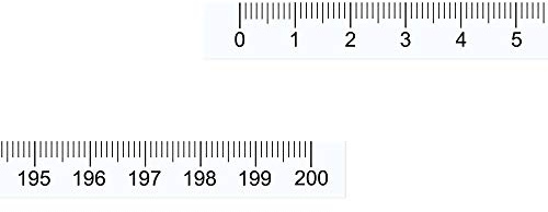 sourcing map Adhesive Backed Tape Measure 2M Left to Right Read Measuring Tapes Stick on Workbench Ruler (White)