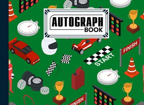 Autograph Book: Premium F1 Racing Cover | Signatures Blank Scrapbook, Memorabilia Album Gift, Keepsake Memory Book, Size 8.25 x 6 By Lore Heil