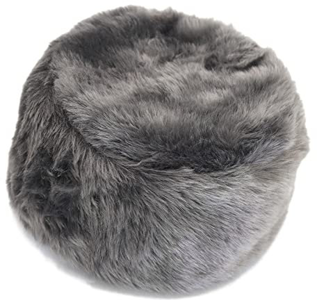 ihreesy Damen Kunstpelz Fellmütze, Faux Fuchs Pelz Hut Damen Wintermütze Einfarbig Vlies Pelzmütze Warm Weich Beanie Mütze Schickes Winter Outdoor Warmer Ski Mütze,Grau