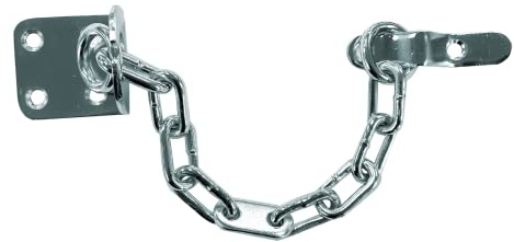 UAP Türkette – schmale Türkette für Türsicherheit, perfekt für Haustürschloss, Türbegrenzer für Holz- und UPVC-Tür (poliertes Chrom)