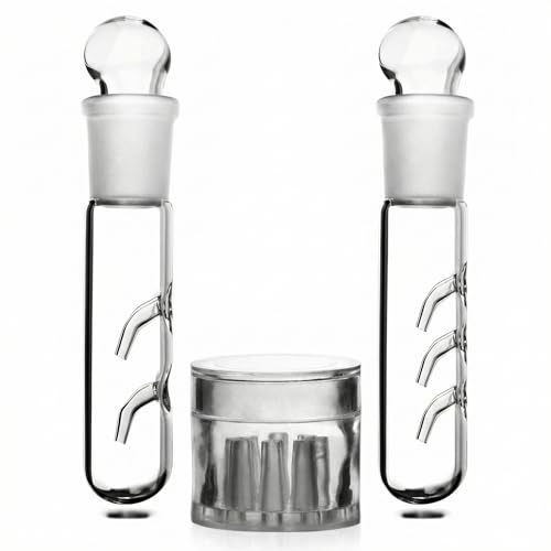 QWORK 3 Stück Planarienfalle, 2 Loch 3 Loch Glas Planaria Trap 8 Löcher Acryl Falle für Fisch Tank Aquarium