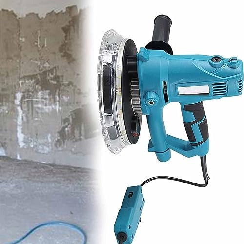 PixCy 1800w Ponceuse Portative, Ponceuse Murale, 5 Vitesses Ajustables Ponceuse Platre,avec Tuyau Anti-Poussière Et Sac à Poussière pour Le Polissage Intérieur,Sander,100PCSsandpaper