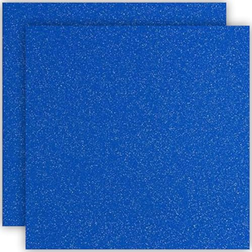PB TECH Glitterpapper - 30 x 30 cm (12 x 12 tum) 10 ark 250 gsm/110 Ib blandade färger kartongpapper för hantverk - glänsande papper för gör-det-själv-projekt korttillverkning dekoration (kungsblå)