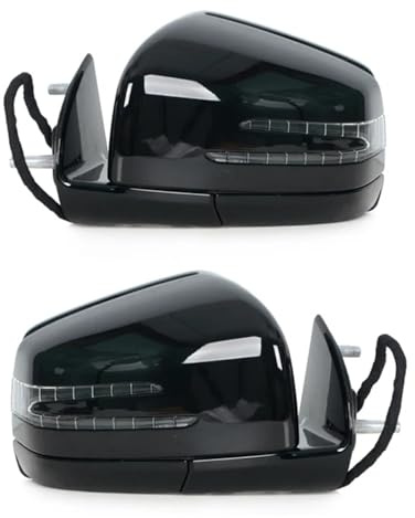 Espejo Retrovisor Completo Para Benz W164 X164 Para ML Para GL Para Cl 2005-2011 Negro 1668100164 1668100264 Conjunto Espejo Retrovisor Eléctrico Para Coche Retrovisor Eléctrico (Color : A Pair Black