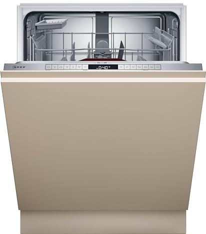 NEFF S155EAX01E, N 50, Smarter Geschirrspüler Vollintegriert, 60 cm, Besteckkorb, Made in Germany, automatische Türöffnung, besonders leise Spülmaschine, höhenverstellbarer Oberkorb, Schmutzerkennung