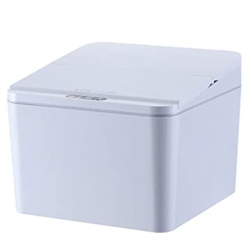 HERCHR Poubelle, Poubelle à Capteur Intelligent Petite Poubelle Automatique Mince Salle De Bains Poubelle Intelligente sans Contact Petite Poubelle pour Cuisine Bureau Salon(Gris)