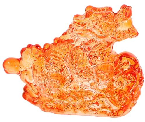 HAWILLOSCH Drachenfigur Aus Chinesischer Drache Statue Heimornament Schreibtischdekor Tierstatue Glasdrache Drachenstatue Mit Dekoration Für Garten Und Haus