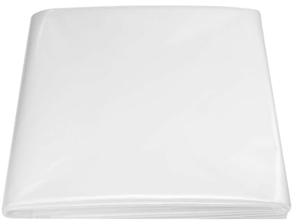 Wuyangcun Teichfolie, strapazierfähig, HDPE, wasserdicht, pannensicher, transparente Folie, Aquakultur, Fischteich, Bachlaufauskleidung für Wassereindämmung und Landschaftsbau, Weiß (2 x 7 m)