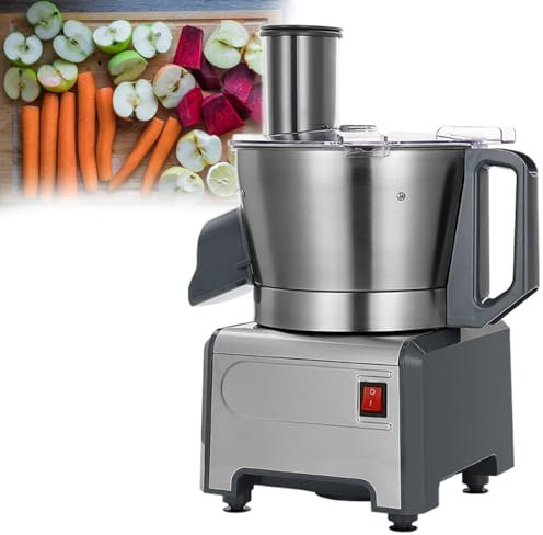 GESAIDES Procesador de Alimentos Eléctrico en Dados, Picadora de Verduras Comercial, Máquina Cortadora Automática de Dados para Cortar Patatas, Cebollas y Cubos, para Uso Comercial y Doméstico